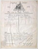 Military commission for Pierre Ryel de Beurnonville, on vellum