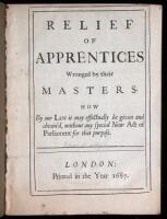 Relief of Apprentices Wronged by their Masters