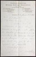 Autograph letter signed by Susan B. Anthony to John James Ingalls