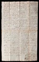 Manuscript Document, signed by James Harrod, Samuel McDowell and William Montgomery, regarding the estate of Harmon Conley, deceased