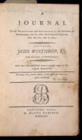 A Journal of the Transactions and Occurrences in the Settlement of Massachusetts and the other New-England Colonies, from the year 1630 to 1644: Written by John Winthrop, Esq. First Governor of Massachusetts: And now first published from a correct copy of