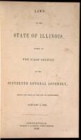 Laws of the State of Illinois, Passed at the First Session of the Sixteenth General Assembly, begun and held at the City of Springfield, January 1, 1849