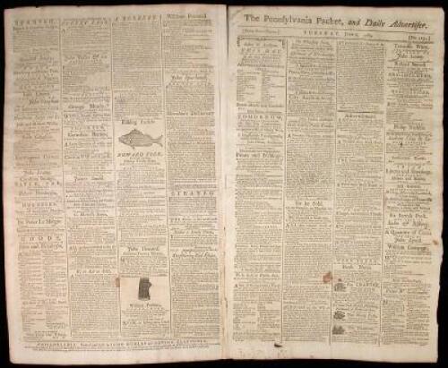 Collection of approximately 100 newspapers from 1787 to 1802