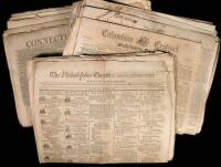 Collection of 89 early American east coast newspapers