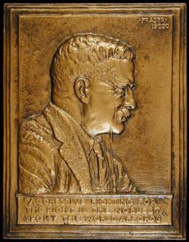 Cast Iron Roosevelt plaque