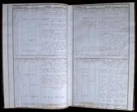 Handwritten seaman's journal covering three voyages of the Schooner Georgia out of Ipswich, Massachusetts, 1856-1870