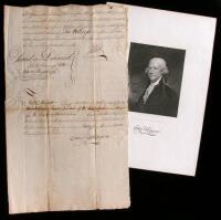 Manuscript indenture/mortgage for the Red Lyon Inn in Bucks County, Pennsylvania, signed by Shippen as President of the Court of Common Pleas