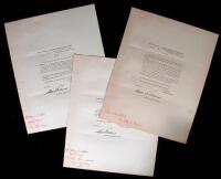 Collection of 7 printed Special Orders documents, signed by William J. Volkmar