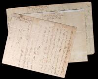 Thee Autograph Letters, signed by William Washington, two of them to President George Washington, one to Maj. George A. Washington, all docketed by George Washington