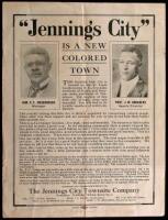 Broadside advertising Jennings City, "a New Colored Town"