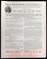 Captain Jack Crawford, "The Poet Scout," in his Wonderful Entertainments, "The Camp Fire and the Trail." The Only Entertainment of its Kind on Earth