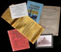 Lot of California items, including an original photograph, broadside, manuscript letter, and several booklets