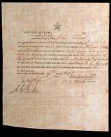 First Class Headright of One League and One Labor for John Church, who came to Texas in 1832