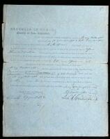 Guardianship bond for $15,000, for Mary Cartwright as guardian of Richard Hamilton Cartwright