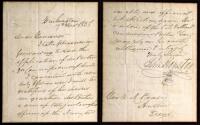 Autograph Letter signed by Houston, to Texas Governor E.M. Pease