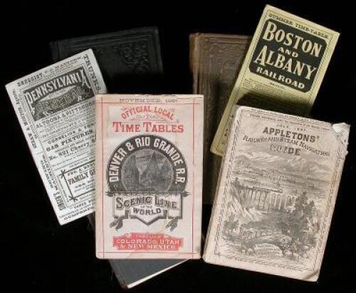 Collection of 7 railroad guides, time-table booklets, rules, etc.