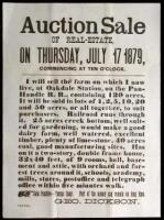 Auction Sale of Real-Estate on Thursday, July 17 1879...
