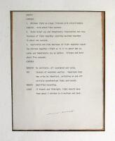 Breath - typed sheet, signed and framed