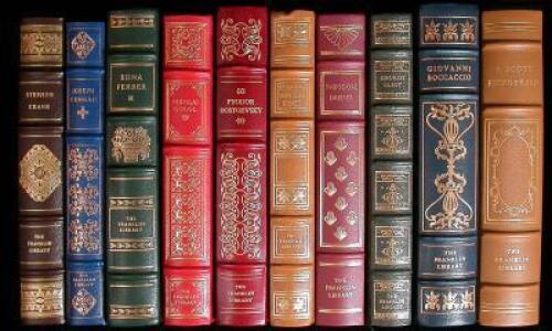 Collection of 118 volumes, mostly from the Franklin Library leather-bound ''Collected Stories of The World’s Greatest Writers'' series, plus 93 Franklin Library pamphlets