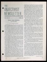 The Objectivist Newsletter, complete run; plus official transcribed class notes from the Objectivist Lecture Series