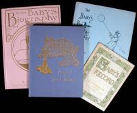 Lot of four baby record books