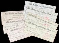 Approximately 40 checks from the Bullion and Exchange Bank of Carson City, Nevada