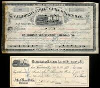 Collection of approximately 120 California and Nevada checks from the 19th & early 20th century