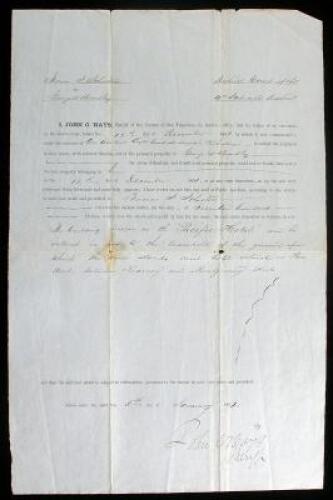 Archive of manuscript letters and documents relating to John C[offee] Hays during his tenure as sheriff of San Francisco, and also to other S.F. sheriffs & related matters