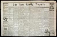 Collection of 5 Issues of the Erie Weekly Dispatch