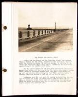 Volume of approx. 162 photographic leaves containing copy photographs of views in California over typed descriptions