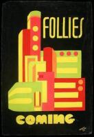 Hand-painted Art Deco Follies theatre poster