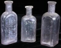 Lot of 3 San Francisco glass apothecary bottles from the turn-of-the-century
