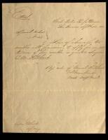 Collection of 9 autograph letters and documents relating to San Francisco