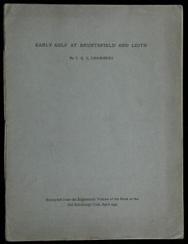 Early Golf at Bruntsfield and Leith