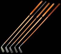 Mid Irons - Set of 5 wood-shafted mid iron clubs
