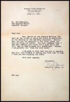 Typed letter signed by Bobby Jones to Rex Edmondson of the Augusta Herald