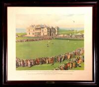 "Mr. R. T. Jones, U.S.A. Putting on the 18th Green, Old Course, St. Andrews, Fifeshire, All Square in His Match with Mr. Cyril Tolley, Great Britain, in the British Amateur Championship, 1930"