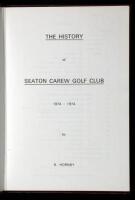 The History of Seaton Carew Golf Club, 1874-1974