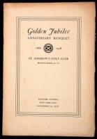 Golden Jubilee Anniversary Banquet, 1888-1938, St. Andrew's Golf Club, Mount Hope, NY