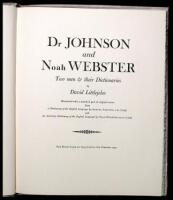 Dr. Johnson and Noah Webster: Two Men and their Dictionaries