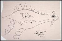 Original drawing of Saphira, the dragon of Eragon