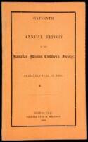 Sixteenth Annual Report of the Hawaiian Mission Children's Society: Presented June 13, 1868