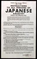 Presidio of San Francisco, California, May 3, 1942: Instructions to All Persons of Japanese Ancestry...
