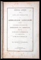 Memorial Address on the Life and Character of Abraham Lincoln, Delivered, at the Request of Both Houses of the Congress of America, Before Them, in the House of Representatives at Washington, on the 12th of February, 1866