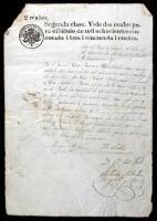 Manuscript Document, signed by Atherton and several Chileans