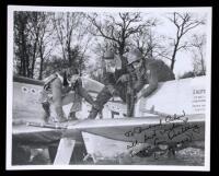 Collection of approximately 50 photographs, letters, notes and other items mostly signed by American aviators