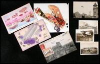 Lot of 10 early aviation postcards, photographs, and other items