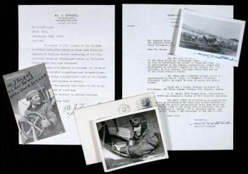 Lot of 8 letters, photographs and other items mostly signed by early air mail pilots