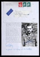 Collection of approximately 84 letters, photographs and additional items by numerous Luftwaffe Aces
