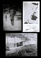 Collection of approximately 56 photographs, letters and other items mostly signed by aviation pioneers